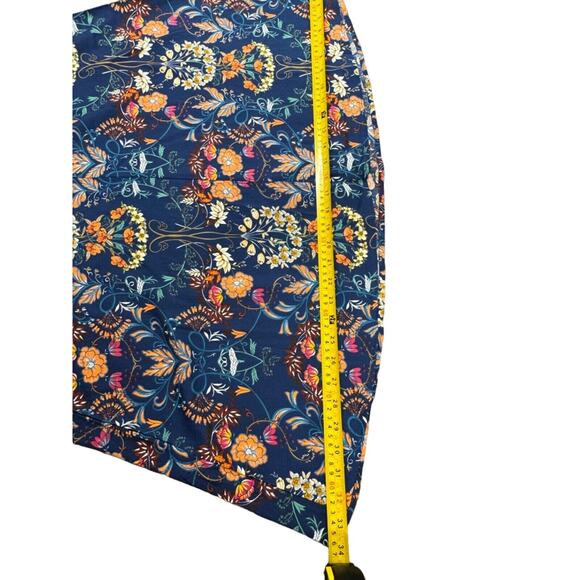 IMADALINE DRESS Blue Long Floral Dress,Boho, Size M, Has Extra Button on inside - Picture 8 of 11